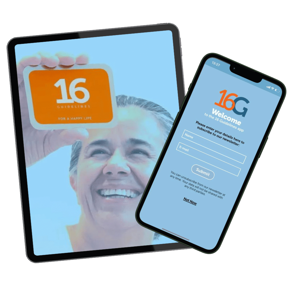 The 16 Guidelines for a Happy Life App